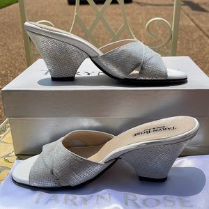 Taryn Rose Women’s Sandals, Silver, Size 37.5